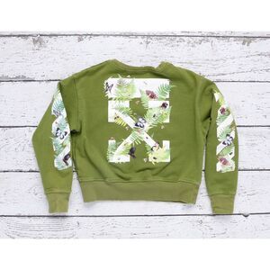 OFF-WHITE c/o Virgil Abloh Green Women's Sweatshirt Small